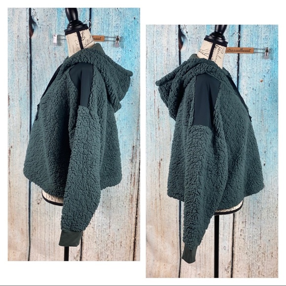 Zella NWT Green Sheila Fleece Hooded Pullover Hoodie - Picture 5 of 12